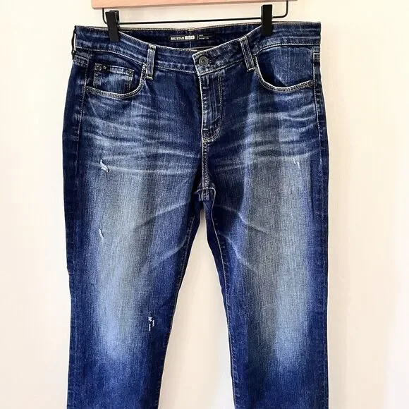 BIG STAR Jeans Women’s Kate Straight Leg Mid Rise Fit Denim - 31R - Picture 3 of 14